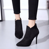 Platform Heels for Women Fall Winter Martin Boots High Heel Boots Thick Bottom Fleece-Lined Women's Boots