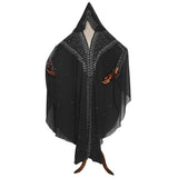 African Dashiki Dress Women's Chiffon Heavy Embroidery Hot Drilling Dress
