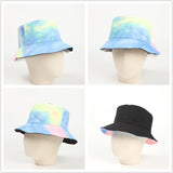 Bucket Hat Fishing Cap Cotton Print Fisherman Hat Color Bucket Hat Female Autumn and Winter Outdoor Sun-Proof Basin Hat