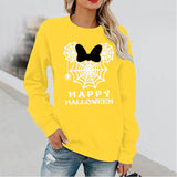 Halloween Costumes Fun Pattern Printed Long Sleeve Capless round Neck Sweater