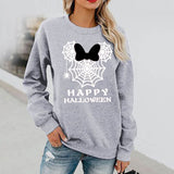 Halloween Costumes Fun Pattern Printed Long Sleeve Capless round Neck Sweater