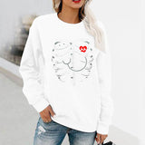 Halloween Costumes Fun Pattern Printed Long Sleeve Capless round Neck Sweater