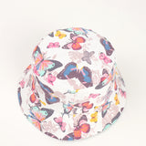 Bucket Hat Fishing Cap Cotton Print Fisherman H Butterfly Print Cartoon Sun Hat