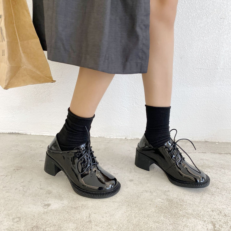Platform Heels for Women Fall Mary Jane Women's Shoes round Head Thick Bottom Leisure Pumps