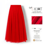 MIDI Mauve Skirt Long Skirt Large Swing Skirt Slimming A- line Skirt Cover Purple Gauze Skirt
