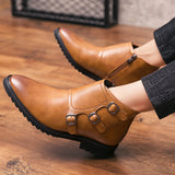 Men's Boots Work Boot Men Casual Hiking Boots High-Top Shoes Vintage Trendy Martin Boots Men's Outdoor Leisure Shoes