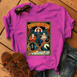 Halloween Costumes Short-Sleeved Printed T-shirt Women's round-Neck Shirt Box