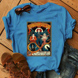 Halloween Costumes Short-Sleeved Printed T-shirt Women's round-Neck Shirt Box
