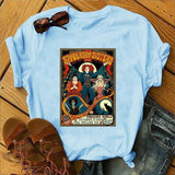 Halloween Costumes Short-Sleeved Printed T-shirt Women's round-Neck Shirt Box