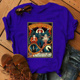 Halloween Costumes Short-Sleeved Printed T-shirt Women's round-Neck Shirt Box