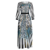 African Women's Wear Long Sleeve Black Chiffon Printed Multicolor Dress African Dashiki Ankara Styles Dress