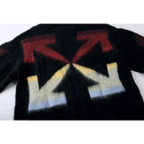 Off White Sweater Men'S And Women'S Autumn And Winter Bottoming Sweater Ow Arrow Print Sweater Owt