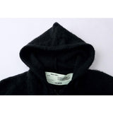 Off White Hoodie With Arrow Print Men'S And Women'S Sweaters Head Sweater Hooded Zipper Sweater Coat Owt