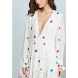 Beth Dutton Bohemian Dress Winter Autumn Midi Dresses Embroidery Split Vacation Dress