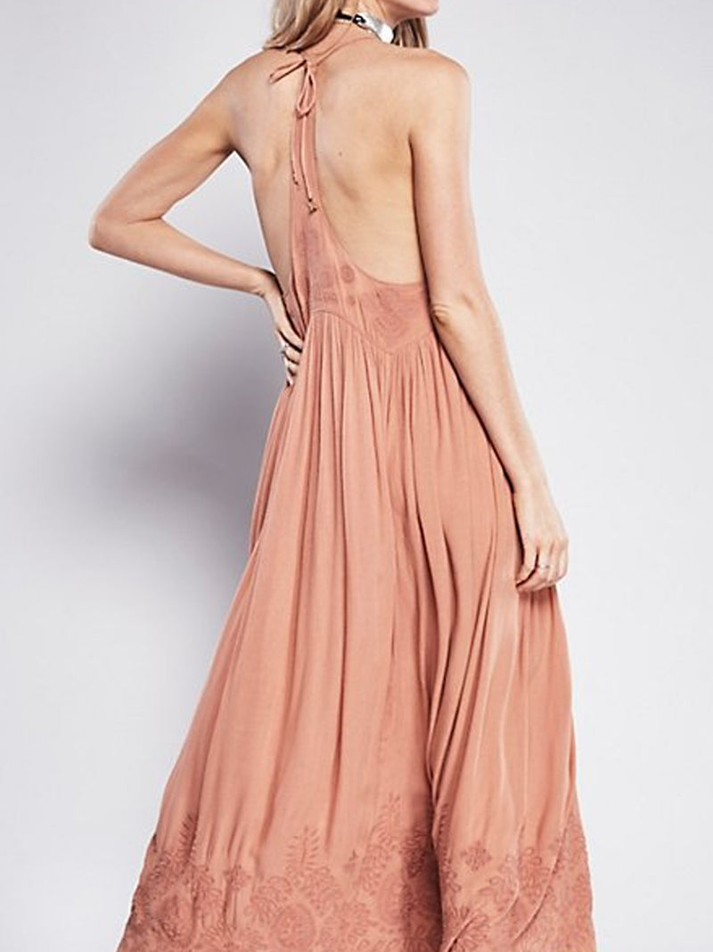 Beth Dutton Bohemian Dress Winter Autumn Maxi Dresses Dress Strap Embroidered Long Dress