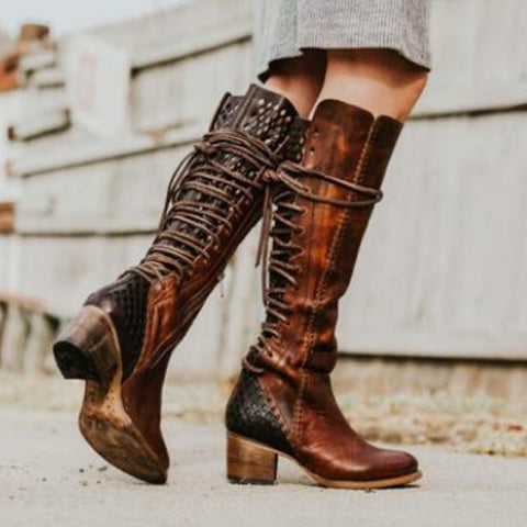 Beth Dutton Shoes Boots Vintage Lace-up Women's Boots