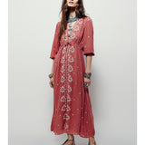 Beth Dutton Bohemian Dress Winter Autumn Maxi Dresses Beach Vacation Dress Dress