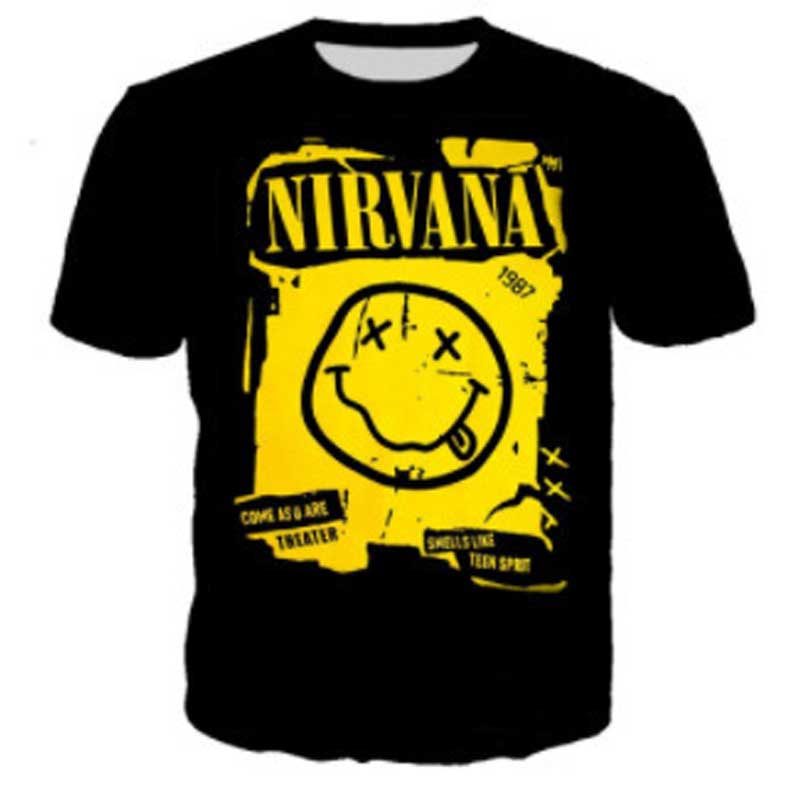 Nirvana T Shirt Nirvana Band Rock Kurt Cobain Smiling Face