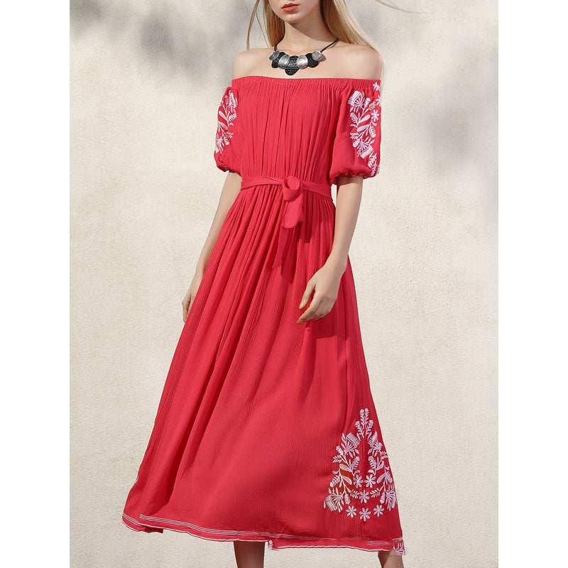 Beth Dutton Bohemian Dress Summer Spring Midi Dress Spring and Summer Sexy Embroidered Dress