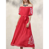 Beth Dutton Bohemian Dress Summer Spring Midi Dress Spring and Summer Sexy Embroidered Dress