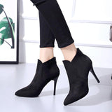Platform Heels for Women Fall Winter Martin Boots High Heel Boots Thick Bottom Fleece-Lined Women's Boots