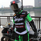 Kawasaki Moto Gp Racing Jacket Motorcycle Cycling Clothing Male Motorcycle Clothing Coat Green