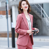 Interview Suit Women's Fashion Business Attire Suit Autumn Formal Wear