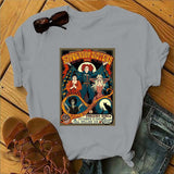 Halloween Costumes Short-Sleeved Printed T-shirt Women's round-Neck Shirt Box