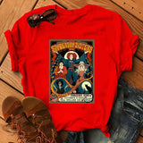Halloween Costumes Short-Sleeved Printed T-shirt Women's round-Neck Shirt Box