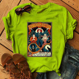 Halloween Costumes Short-Sleeved Printed T-shirt Women's round-Neck Shirt Box