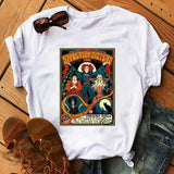 Halloween Costumes Short-Sleeved Printed T-shirt Women's round-Neck Shirt Box