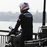 Honda HRC Motorcycle Jacket Cycling Clothing Men's Motorcycle Jacket Pure Black