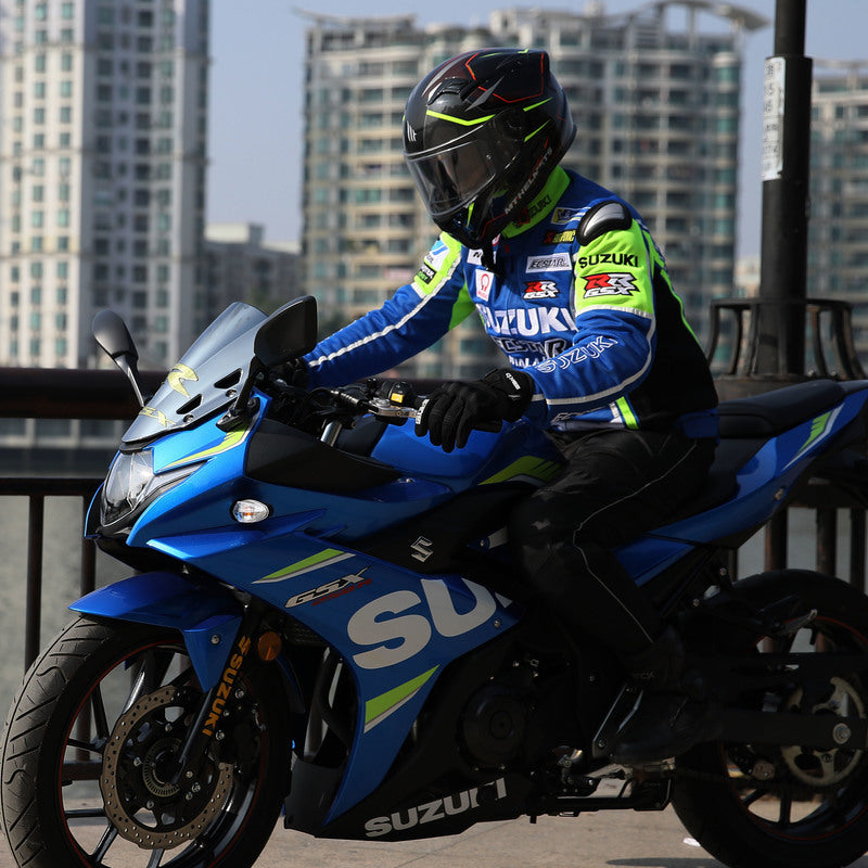 Suzuki Motorcycle Jacket Four Seasons Cycling Clothing Men'S Style Breathable Anti-Fall Coat Blue