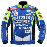 Suzuki Motorcycle Jacket Four Seasons Cycling Clothing Men'S Style Breathable Anti-Fall Coat Blue