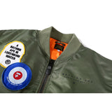 Bathing Ape Coat Autumn and Winter Men's Casual Armband Baseball Cotton-Padded Jacket Jacket Men's and Women's Coats