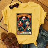 Halloween Costumes Short-Sleeved Printed T-shirt Women's round-Neck Shirt Box