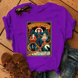 Halloween Costumes Short-Sleeved Printed T-shirt Women's round-Neck Shirt Box