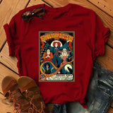Halloween Costumes Short-Sleeved Printed T-shirt Women's round-Neck Shirt Box