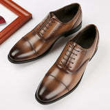 Men's Dress Shoes Classic Leather Oxfords Casual Cushioned Loafer Business Leather Shoes Men's Formal Wear Professional Casual Men's Shoes