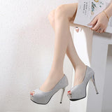 Platform Heels for Women Autumn Thick Bottom Nightclub Women's Shoes