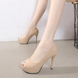 Platform Heels for Women Autumn Thick Bottom High Heel Platform Women's Shoes Model Thin Heeled Shoes