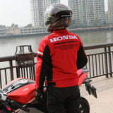 Honda Hrc Motorcycle Jacket Summer Motorcycle Cycling Clothing Men'S Motorcycle Breathable Racing Suit