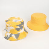 Bucket Hat Fishing Cap Cotton Print Fisherman Hat Leisure Basin Hat Men and Women Black Hat