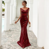 Skin Tight Long Dresses Women's Dress Sexy Sequins