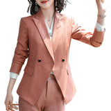 Interview Suit Women Fall/Winter Slim Green Tooling