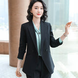 Interview Suit Women's Green Blazer Women's Autumn Fashion