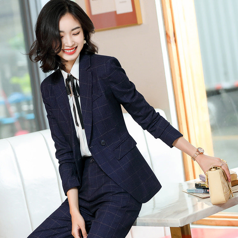 Interview Suit Women Plaid Suit Work Clothes