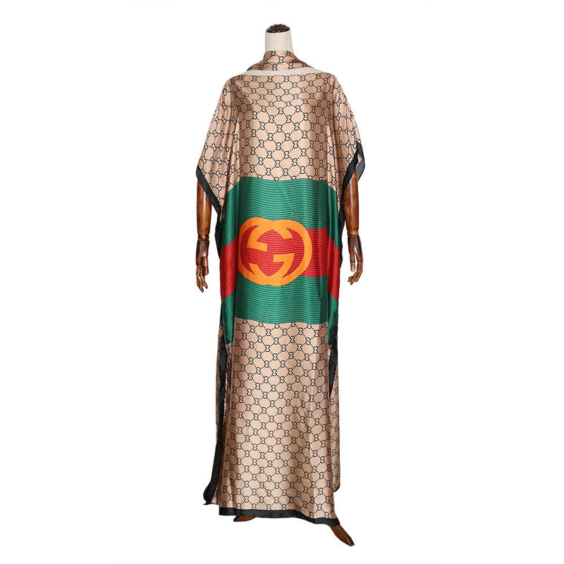 African Women's Wear off-Neck Batwing Sleeve Floral Dress African Dashiki Ankara Styles Dress