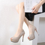 Platform Heels for Women Autumn Thick Bottom Nightclub Women's Shoes