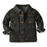 Children Jean Jackets Casual Boys' Denim Jacket Spring and Autumn Long Sleeve Neutral